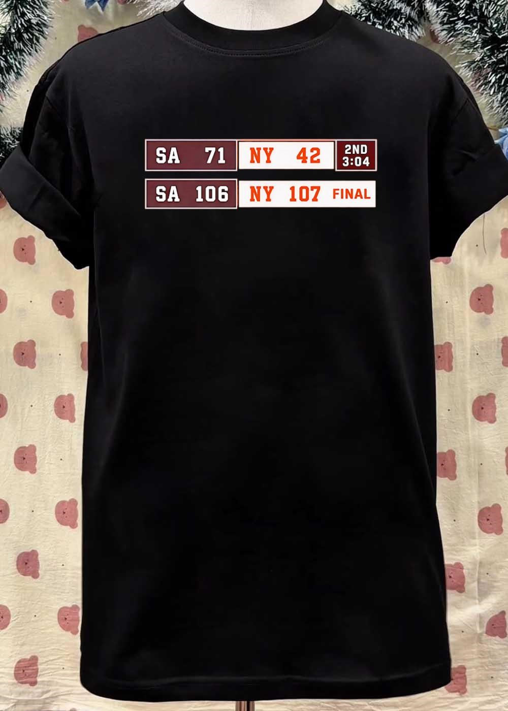 New York Basketball Comeback SA 71 to 42 Scoreboard Final T-Shirt