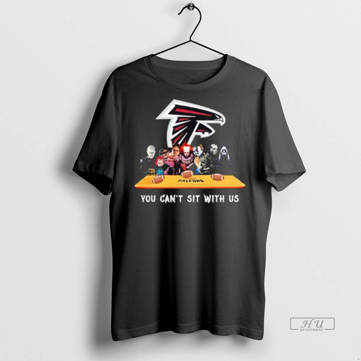 New You Cant Sit With Us Falcons Football Horror Movies Halloween Graphic Tee Shirt Sweater