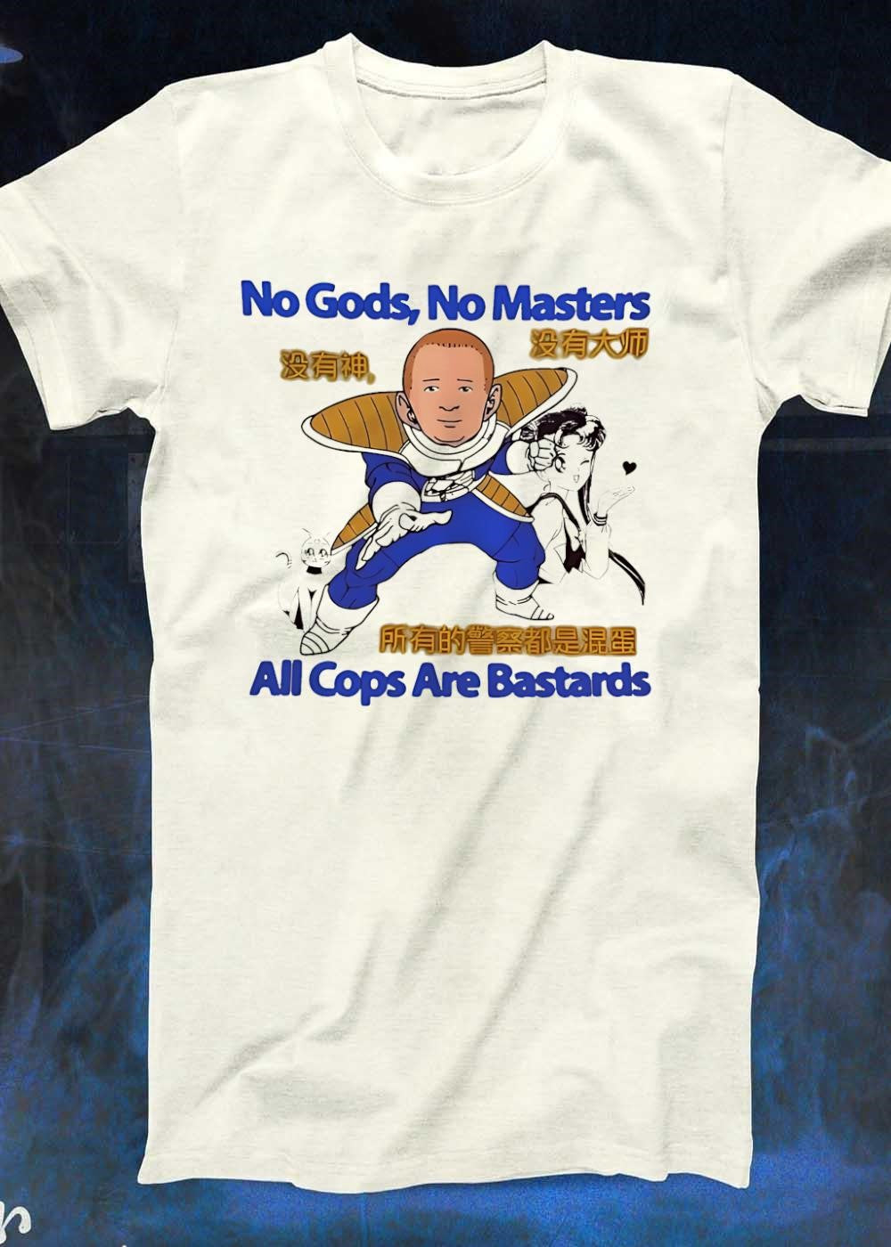 No Gods, No Masters, All Cops Are Bastards Bobby Hill Sailor Moon T-Shirt