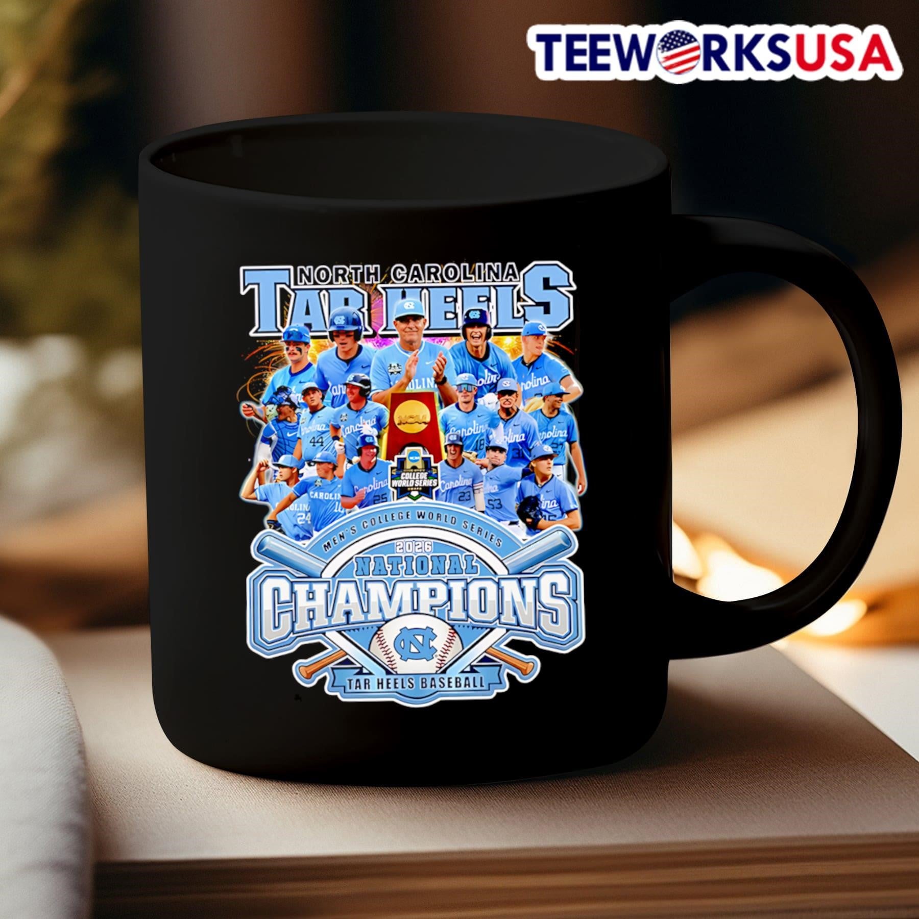 North Carolina Tar Heels 2026 National Champions Men’s College World Series Tar Heels Baseball Shirt