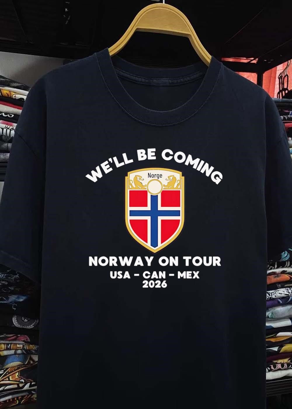 Norway on Tour 2026 USA CAN MEX We Will Be Coming Soccer Team T-Shirt