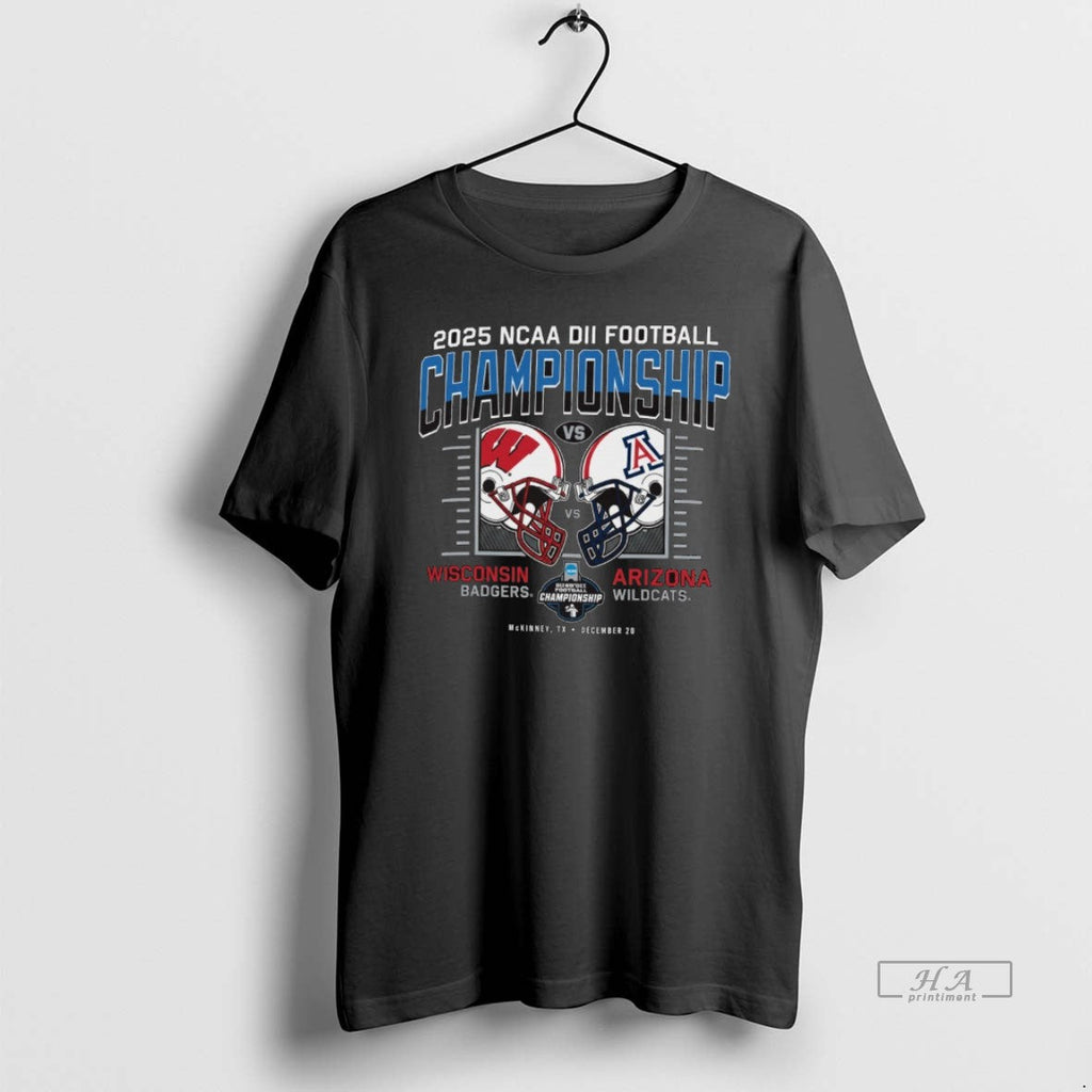 Official 2025 Division Ii Football Championship Wisconsin Badgers Vs Arizona Wildcats Mckinney Tx December 20 T-Shirts, Hoodie, Sweatshirt
