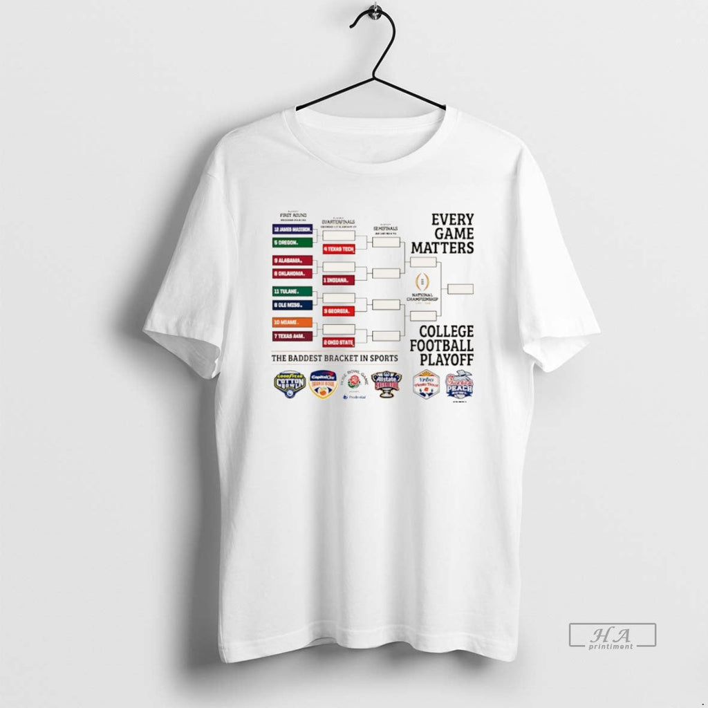 Official 2025 Every Game Matters College Football Playoff Brackets T-Shirts, Hoodie, Sweatshirt