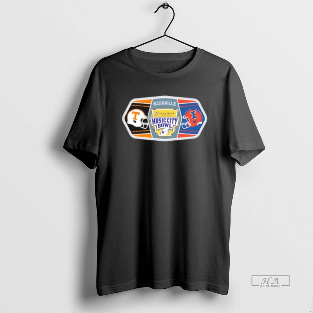 Official 2025 Liberty Mutual Music City Bowl Tennessee Volunteers Vs Illinois Fighting Illini Helmets T-Shirts, Hoodie, Sweatshirt