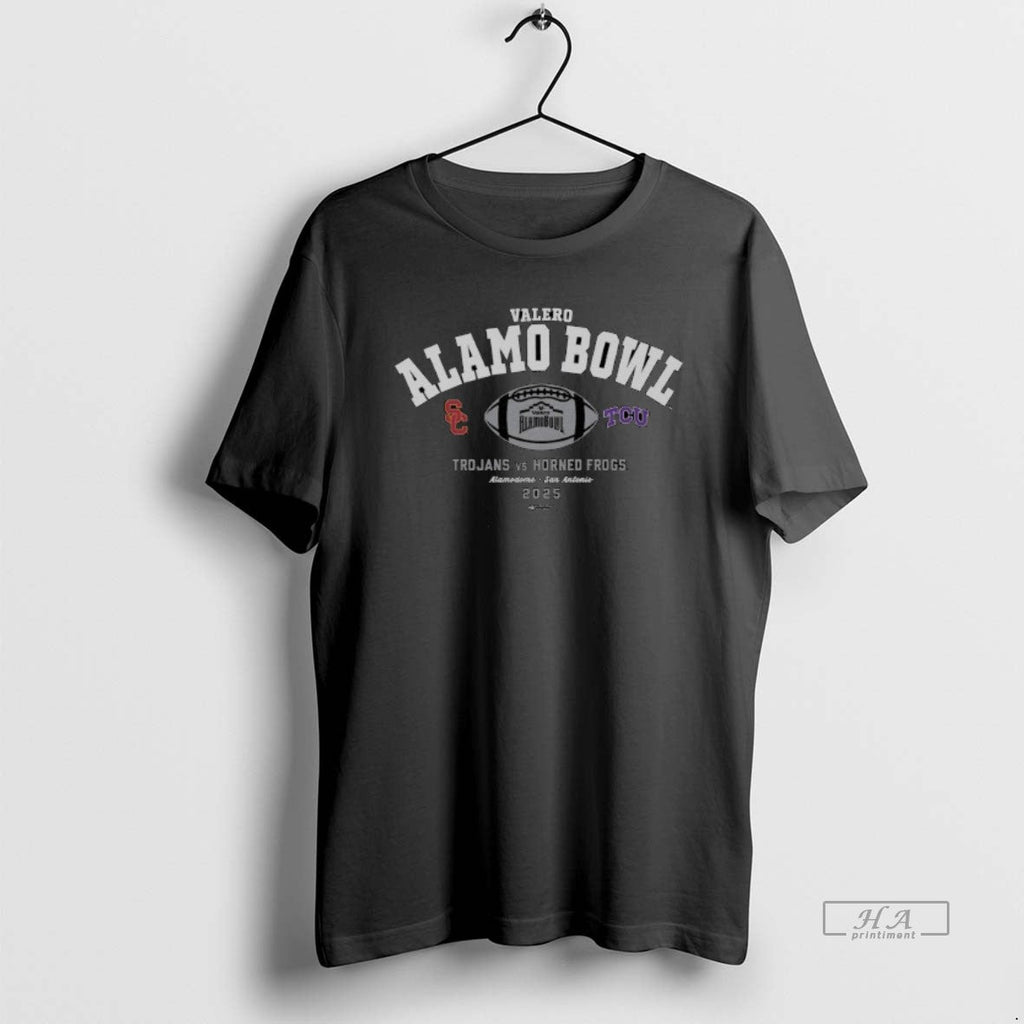 Official 2025 Valero Alamo Bowl 2 Team Usc Trojans Vs Tcu Horned Frogs T-Shirts, Hoodie, Sweatshirt