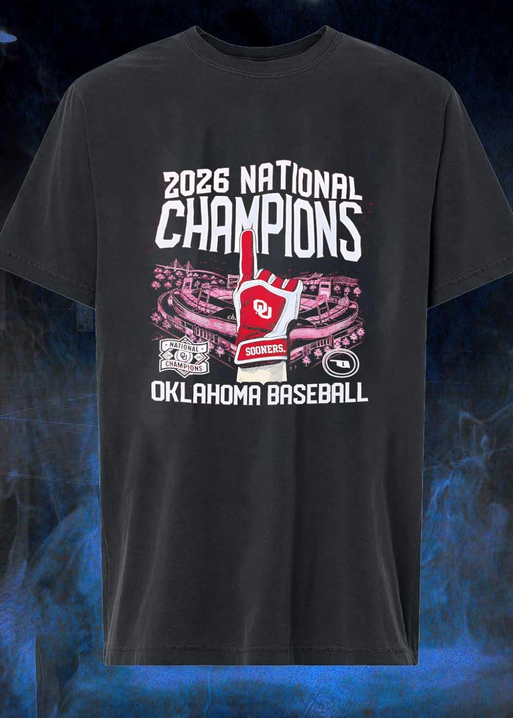 2026 National Champions Oklahoma Sooners Baseball T-Shirt