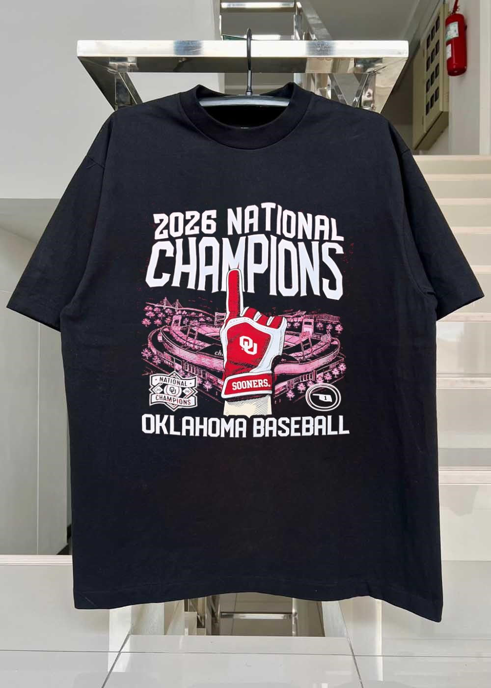 2026 National Champions Oklahoma Sooners Baseball T-Shirt