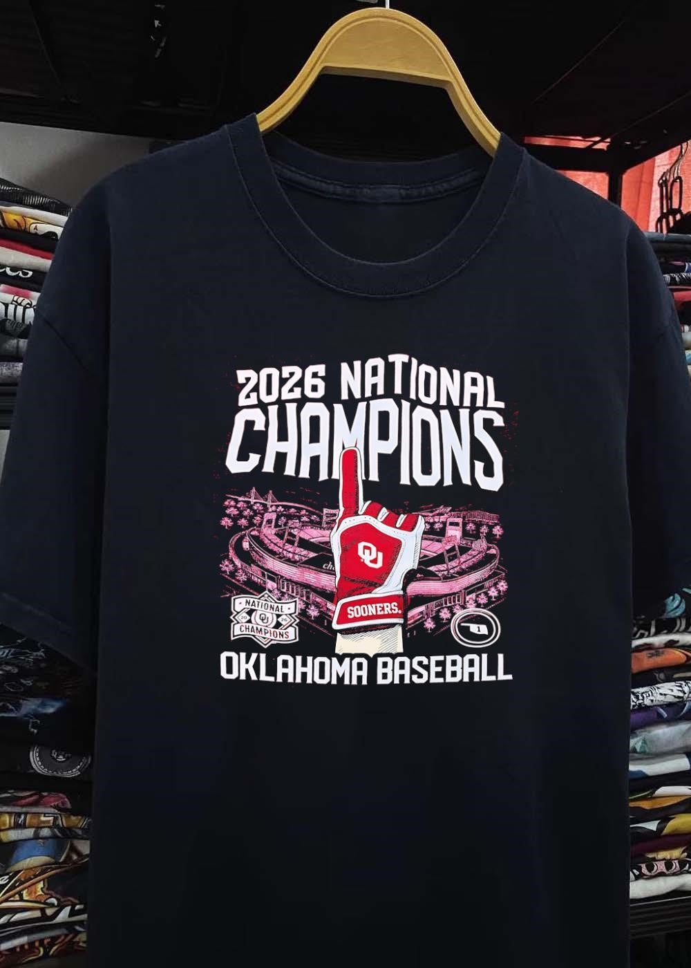 2026 National Champions Oklahoma Sooners Baseball T-Shirt