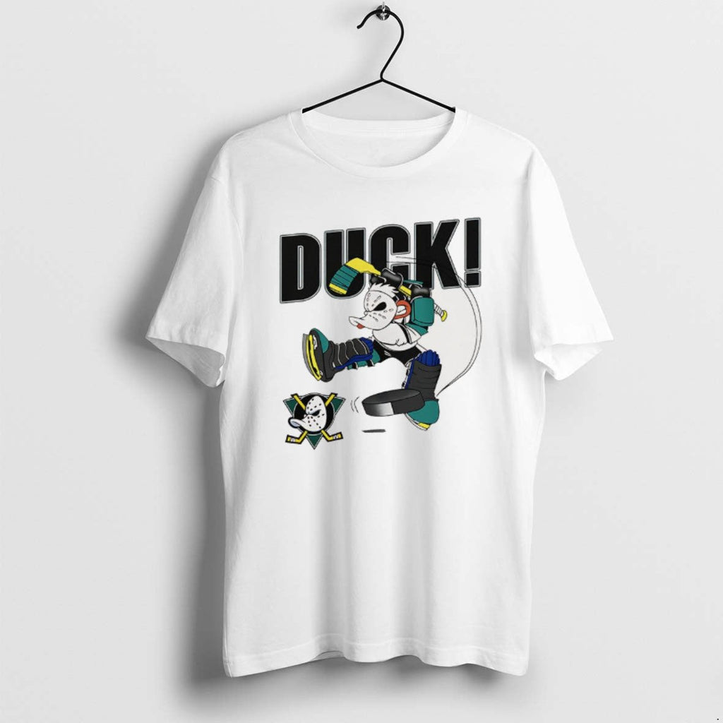 Official Anaheim Mighty Ducks Mascot Playing Hockey 90s T-Shirts, Hoodie, Sweatshirt