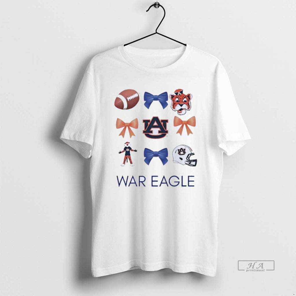 Official Auburn Tigers War Eagle Bow Mastcot Helmet Football T-Shirts, Hoodie, Sweatshirt