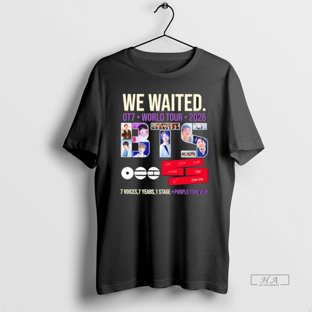 Official Bts World Tour 2026 2027 Ot7 Purple Forever Music Fan T-Shirts, Hoodie, Sweatshirt
