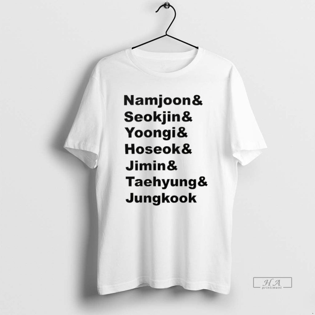 Official Bts Chant Lineup Namjoon Seokjin Yoongi Hoseok Jimin Taehyung Jungkook T-Shirts, Hoodie, Sweatshirt
