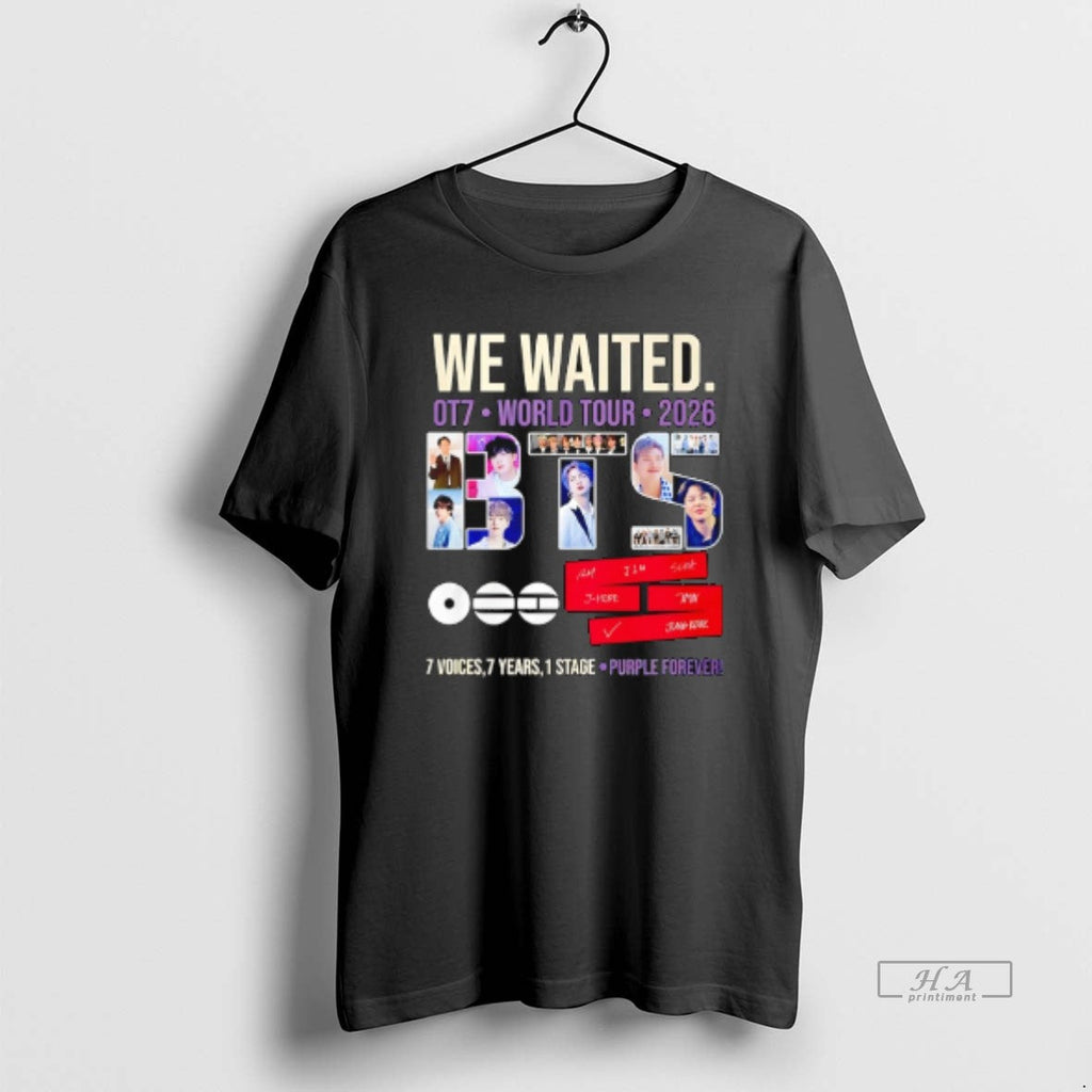 Official Bts We Waited Ot7 World Tour 2026 T-Shirts, Hoodie, Sweatshirt