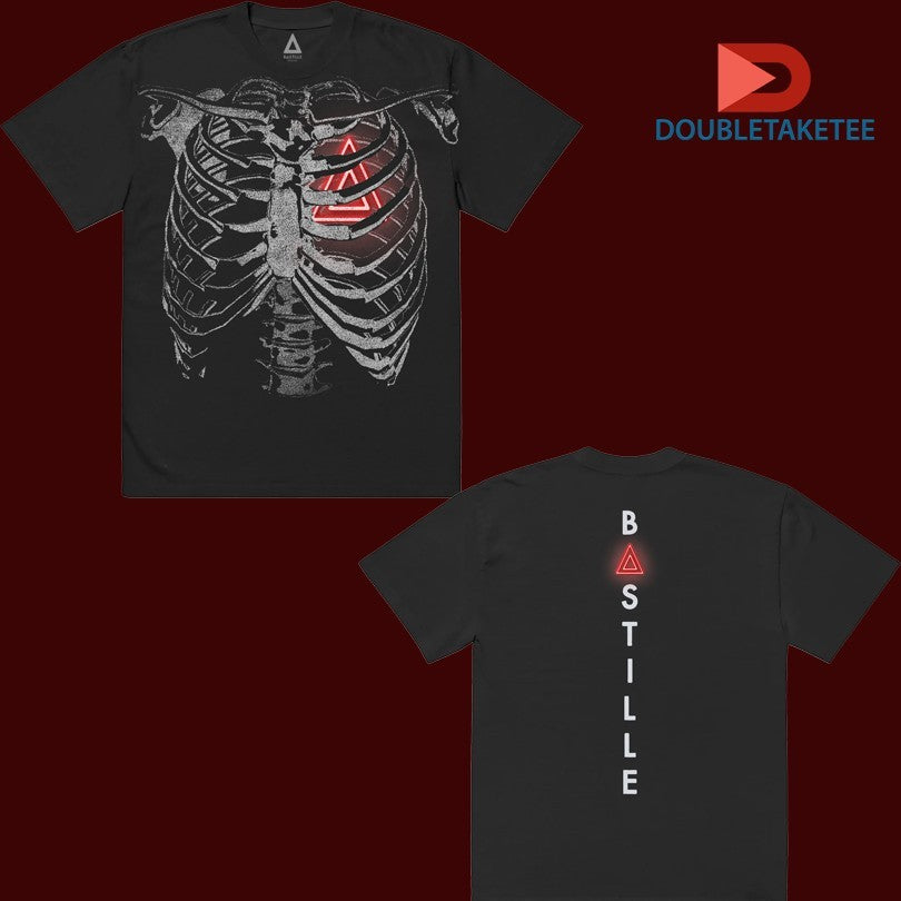 Bastille Skeleton Heart T-shirts