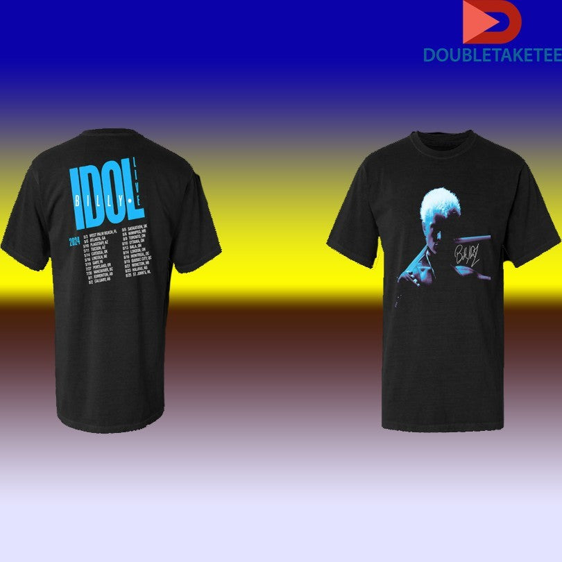 Billy Idol Shadow Photo 2024 Tour Dates T-shirts