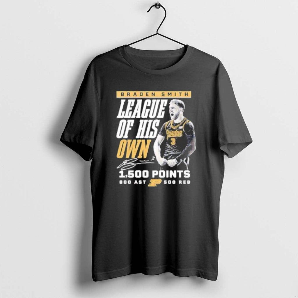 Official Braden Smith League His Own Purdue Boilermakers 1500 Points Signature T-Shirts, Hoodie, Sweatshirt