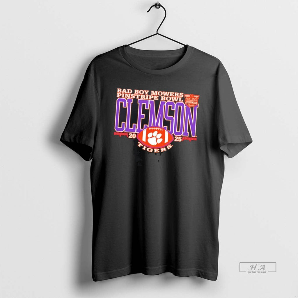 Official Clemson Tigers 2025 Bad Boy Mowers Pinstripe Bowl Cfp T-Shirts, Hoodie, Sweatshirt