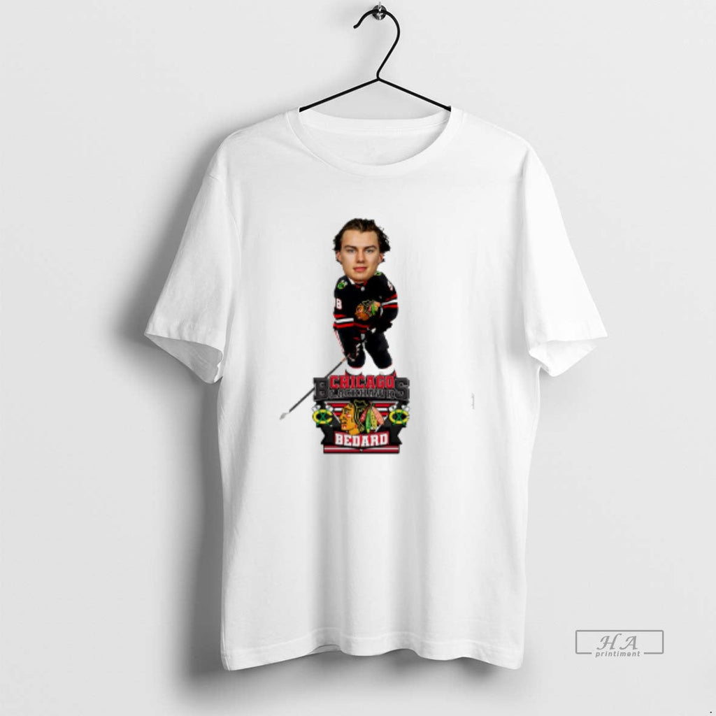 Official Connor Bedard Chicago Blackhawks Black Alternate Caricature T-Shirts, Hoodie, Sweatshirt