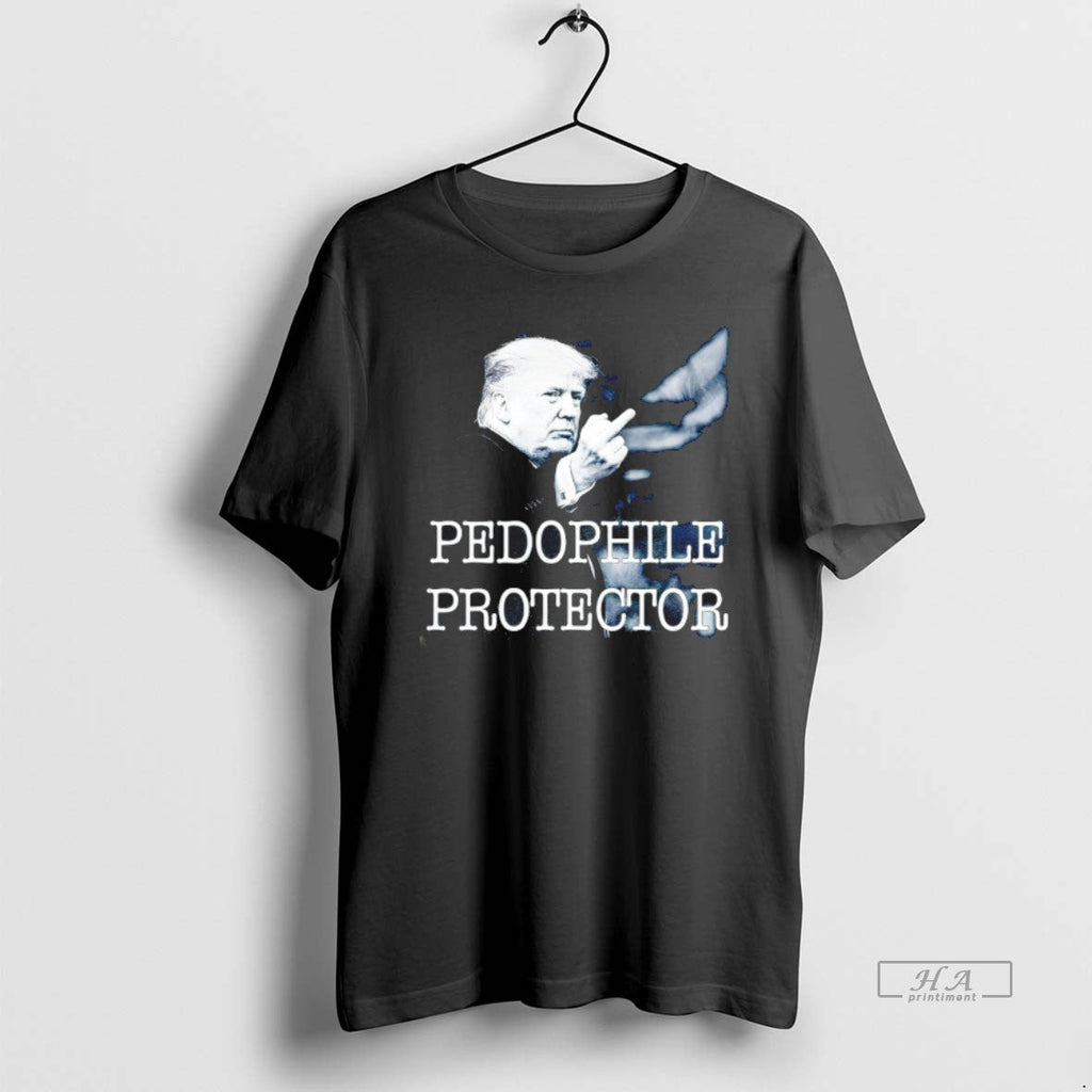 Official Donald Trump Middle Finger Pedophile Protector Anti Trump Vintage T-Shirts, Hoodie, Sweatshirt