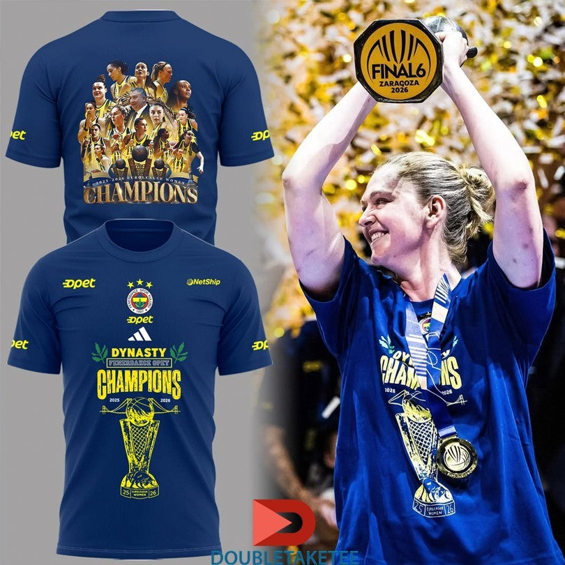 Fenerbahçe Opet Women Basketball 2025 2026 EuroLeague Women Champions Trophy T-shirts