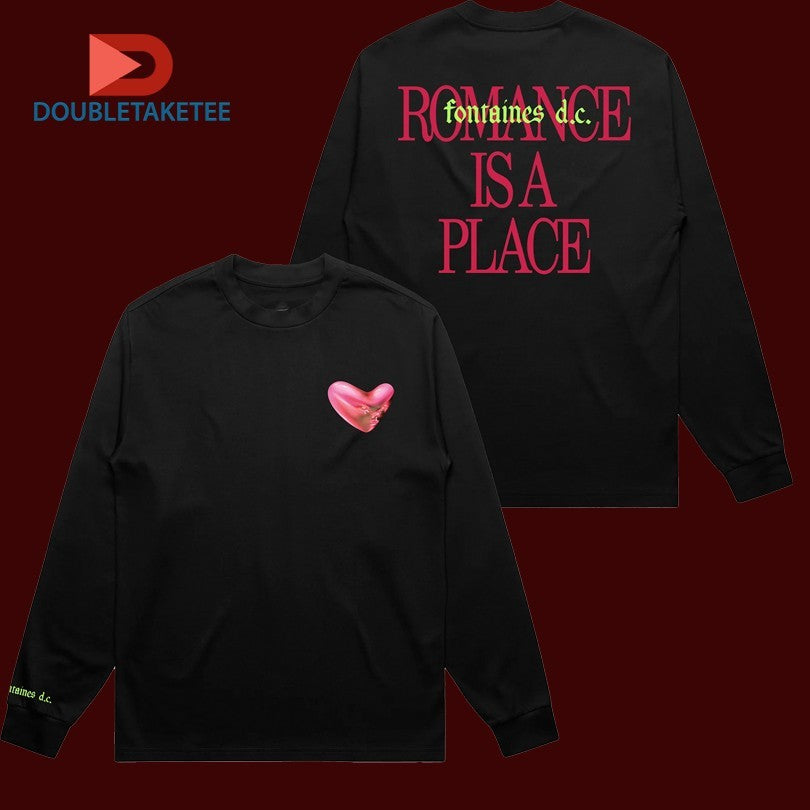 Fontaines D.C. Romance Is A Place Heart T-shirts