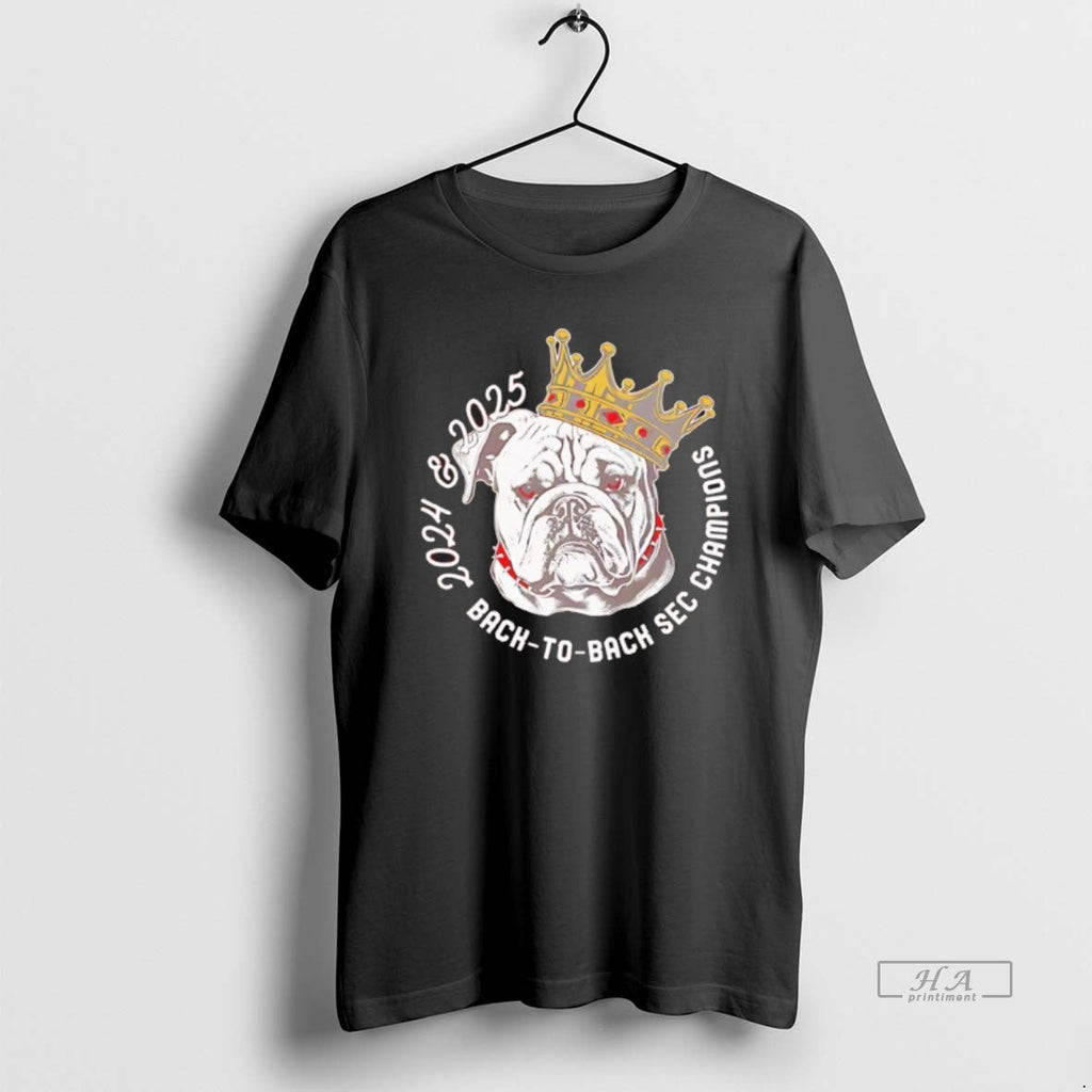 Official Georgia Bulldogs 2024 2025 Back Back Sec Champions King T-Shirts, Hoodie, Sweatshirt