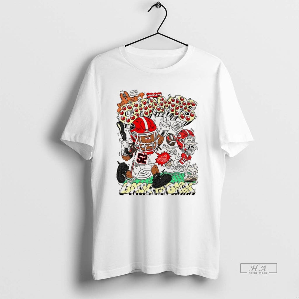 Official Georgia Bulldogs 2025 Champs Back Back Caricature T-Shirts, Hoodie, Sweatshirt