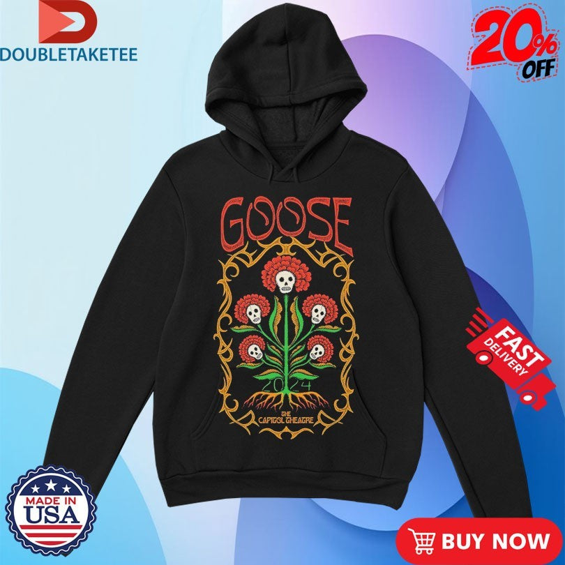 Goose The Capitol Theatre 2024 Skull Flowers Shirts