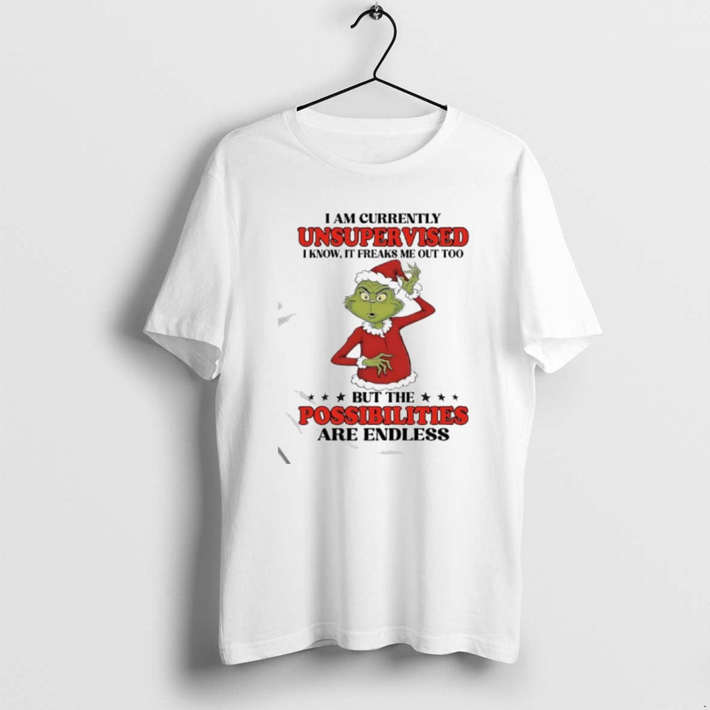 Official Grinch I Am Currently Unsupervised I Know Freaks Me Out Too T-Shirts, Hoodie, Sweatshirt