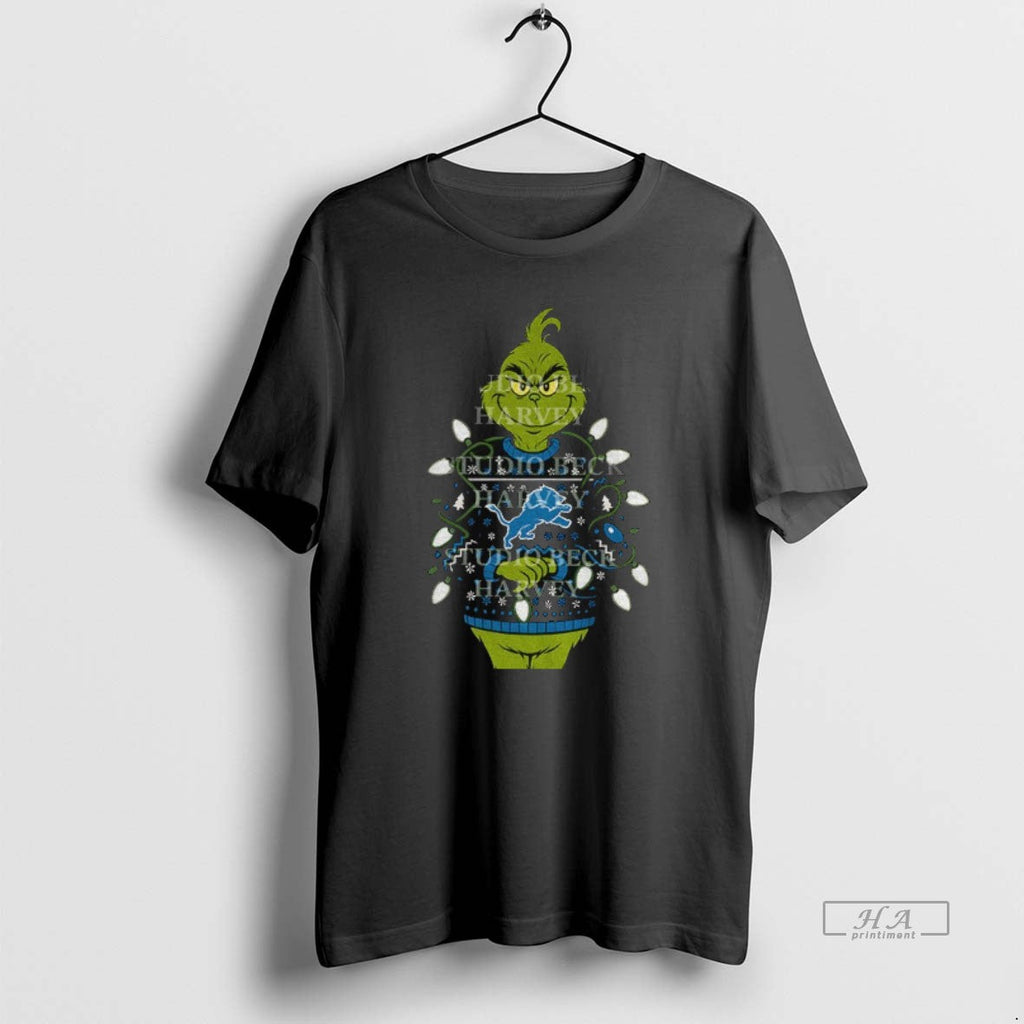 Official Grinch Santa Detroit Lions Football 2025 T-Shirts, Hoodie, Sweatshirt