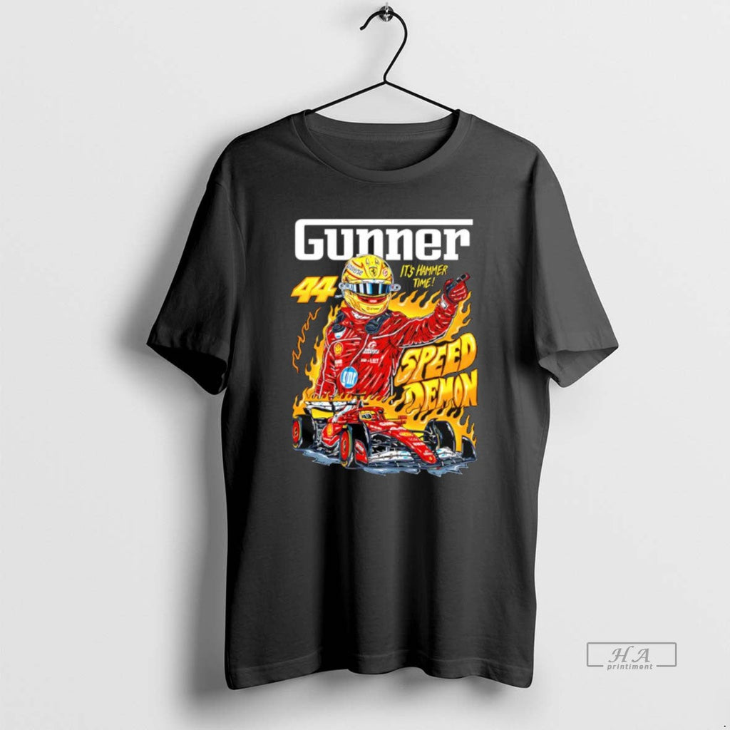 Official Gunner Speed Demon 44 Lewis Hamilton Hammer Time T-Shirts, Hoodie, Sweatshirt