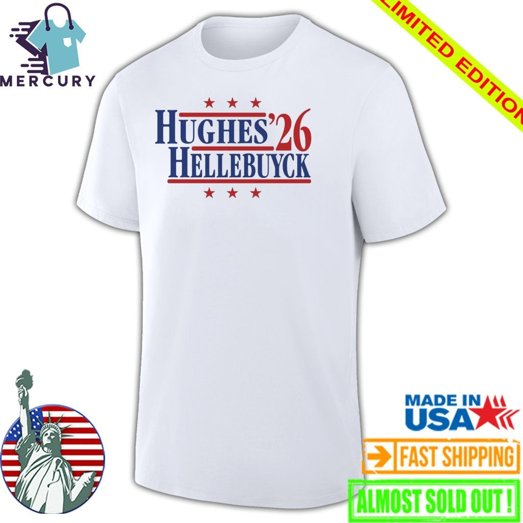 Hughes & Hellebuyck ’26 Team USA Retro Campaign Shirt