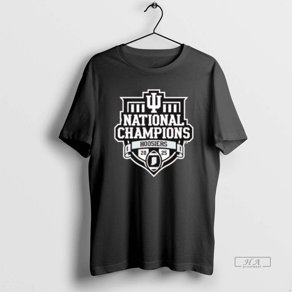 Official Indiana Football National Champions 2025 Shield Logo T-Shirts, Hoodie, Sweatshirt