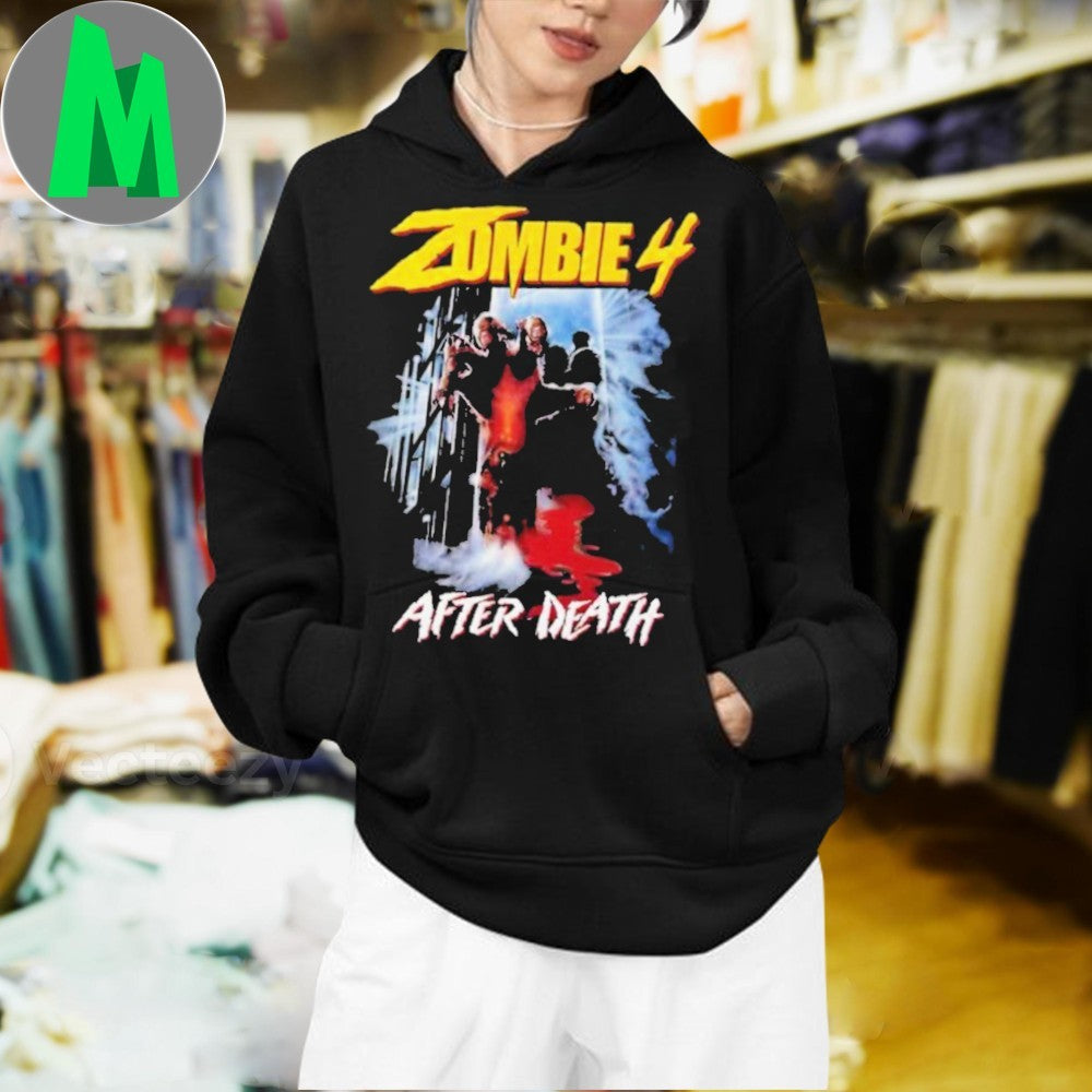 Iron Fortress Records Zombie 4 After Death Horror Movie Shirt