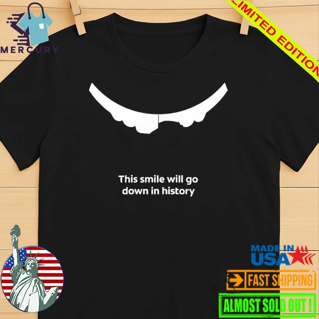 Jack Hughes This Smile Will Go Down In History Shirt