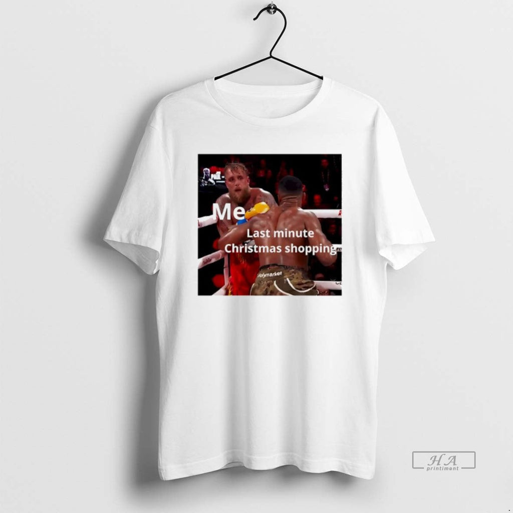 Official Jake Paul Anthony Joshua Boxing Fight Last Minute Shopping Meme T-Shirts, Hoodie, Sweatshirt