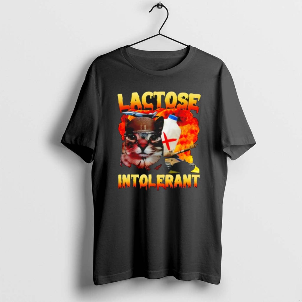 Official Lactose Intolerant Silly Cat Meme Funny Saying Cat Lover T-Shirts, Hoodie, Sweatshirt