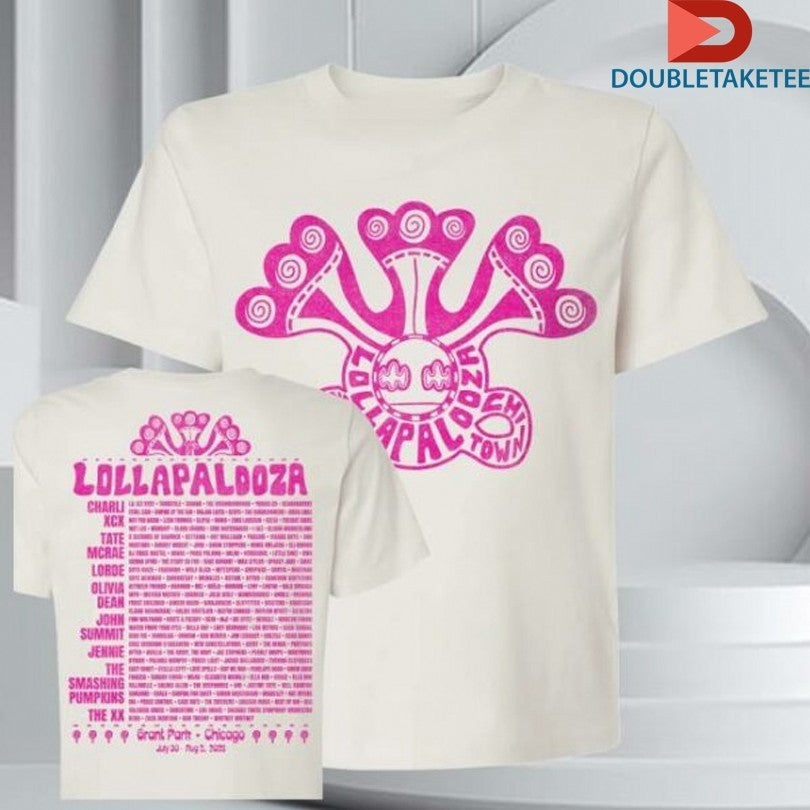 Lollapalooza Lolla Guide Lineup 2026 T-shirts
