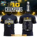 Michigan Wolverines Basketball 2026 Big Ten Regular Season Champions Two Sided Shirt