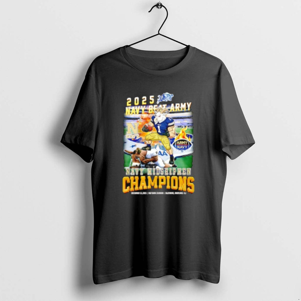 Official Navy Midshipmen Beat Army 2025 Champions Mascot T-Shirts, Hoodie, Sweatshirt