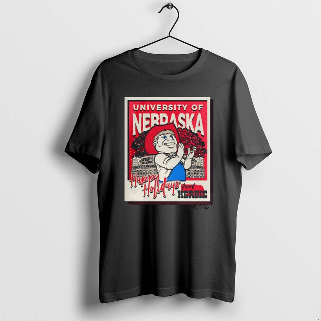 Official Nebraska Huskers University Happy Holidays T-Shirts, Hoodie, Sweatshirt
