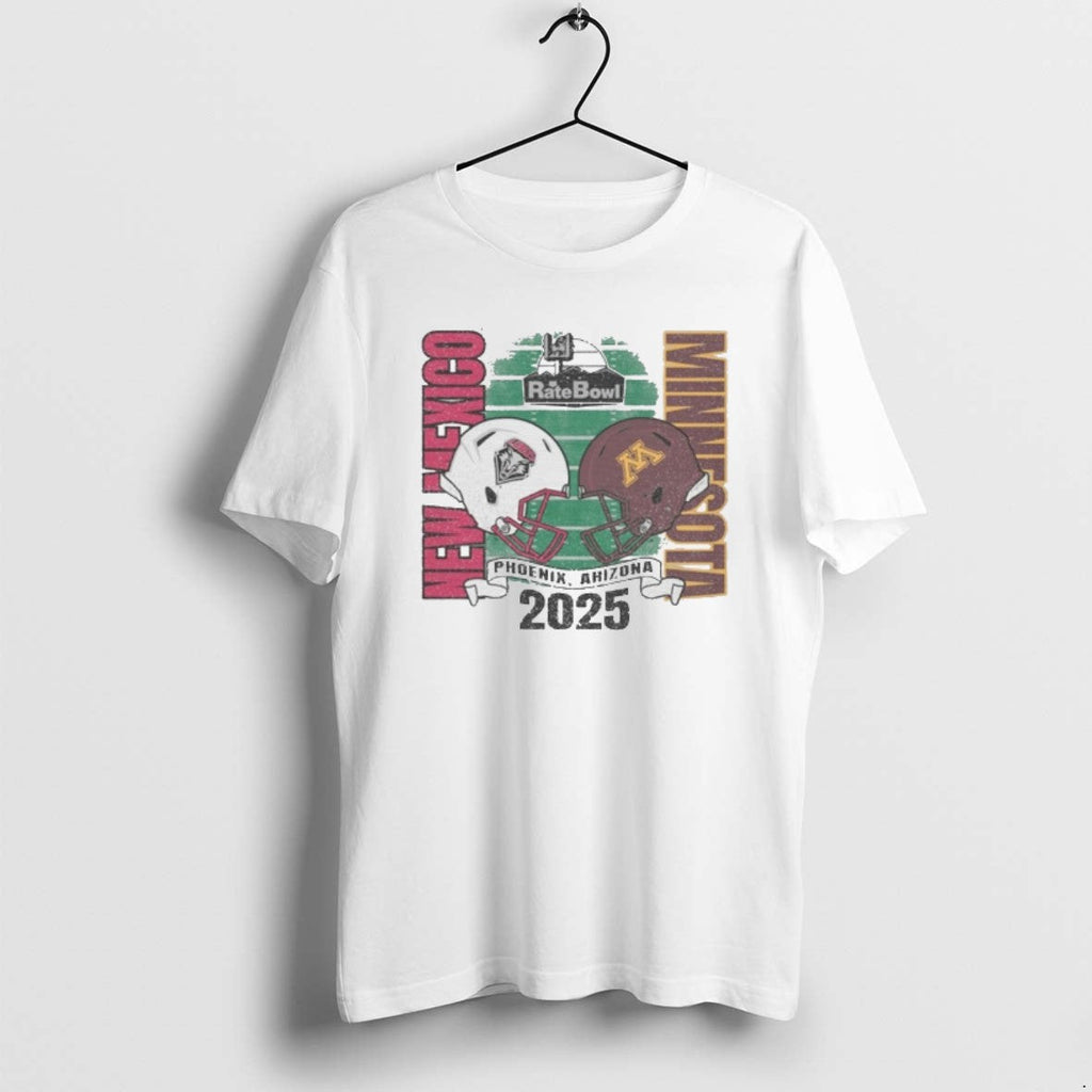 Official New Mexico Lobos Vs Minnesota Golden Gophers 2025 Rate Bowl Phoenix Arizona Helmet T-Shirts, Hoodie, Sweatshirt
