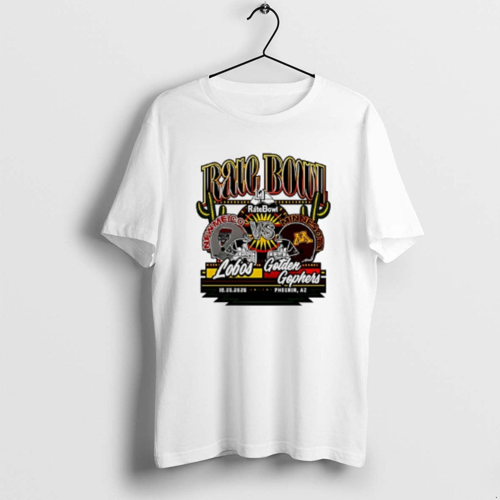 Official New Mexico Lobos Vs Minnesota Golden Gophers Rate Bowl 2025 T-Shirts, Hoodie, Sweatshirt
