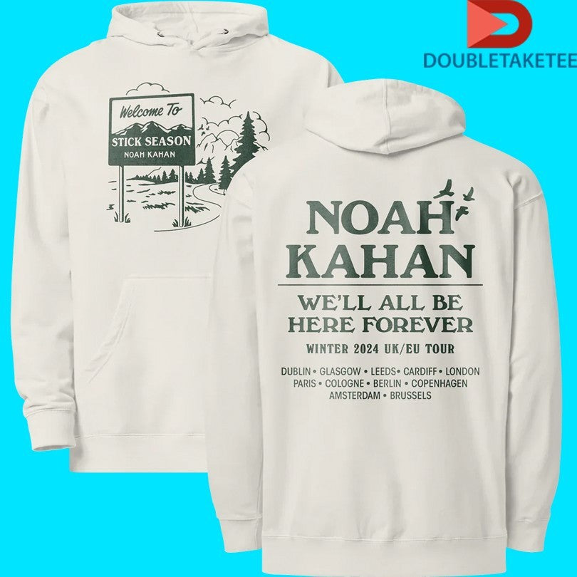 Noah Kahan Welcome To Stick Season We’ll All Be Here Forever Winter 2024 Uk Eu Tour Shirts
