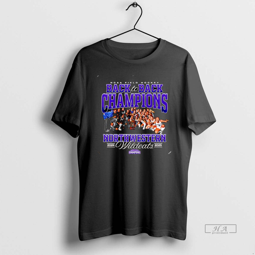 Official Northwestern Field Hockey Back Back 2025 National Champions Team Collage T-Shirts, Hoodie, Sweatshirt