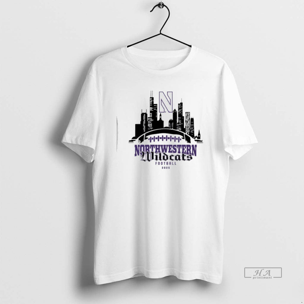 Official Northwestern Football 2025 Season City Skyline T-Shirts, Hoodie, Sweatshirt