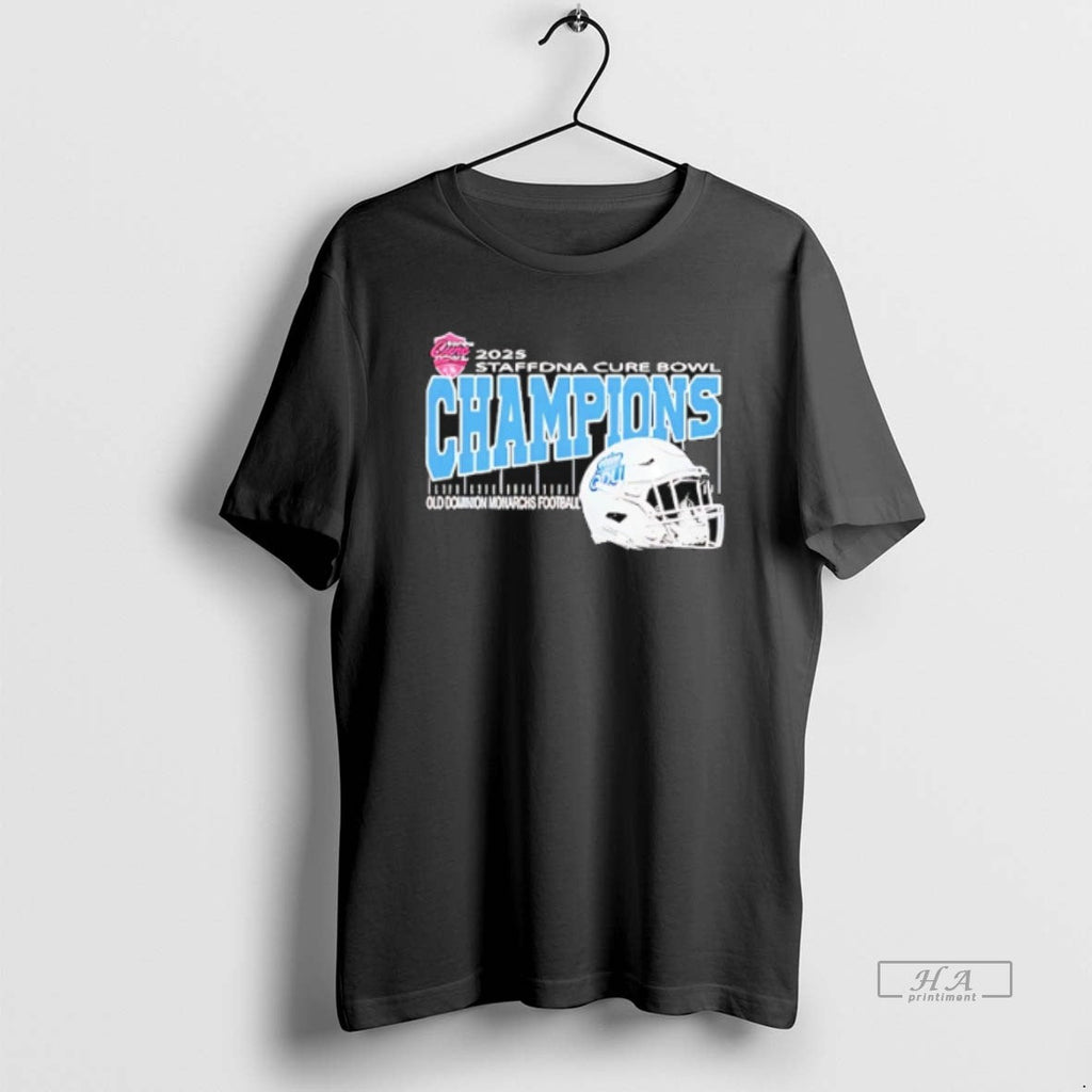 Official Old Dominion Monarchs 2025 Cure Bowl Champions Helmet T-Shirts, Hoodie, Sweatshirt