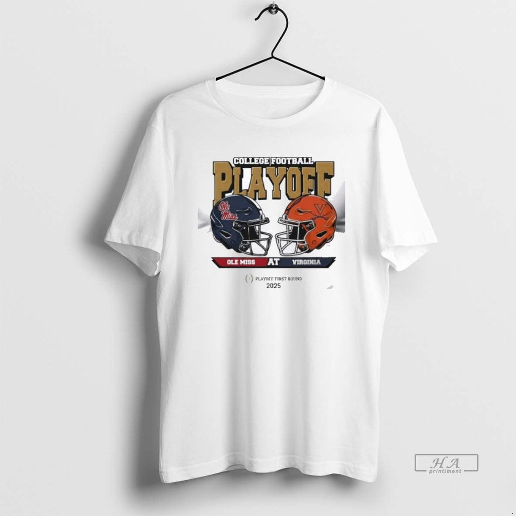 Official Ole Miss Vs Virginia 2025 Cfp College Football Playoff First Round Head Head T-Shirts, Hoodie, Sweatshirt