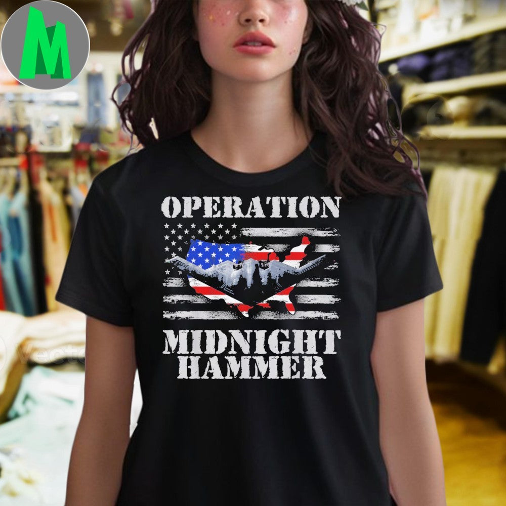 Operation Midnight Hammer Stealth Bomber Patriotic T-Shirt