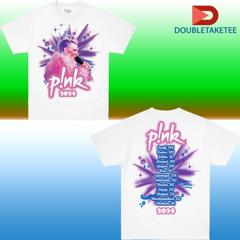 Pink Tour 2024 Airbrush T-shirts